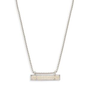 KENDRA SCOTT • Silver Leanor Iridescent Drusy Pendant Necklace